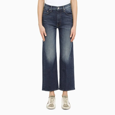 Shop Mother Dark The Rambler Zip Ankle Jeans In Blue