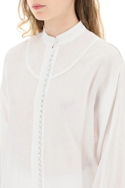 Shop Mvp Wardrobe 'tijuana' Linen Shirt In White