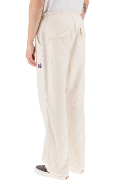 Shop Needles Fatigue Pants With Wide Leg In White