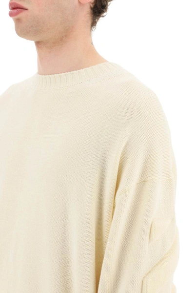 Shop Off-white Crew-neck Pullover With Padded Details In Multicolor