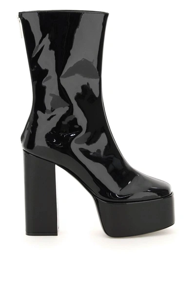 Shop Paris Texas Patent Leather Lexy Ankle Boots In Black