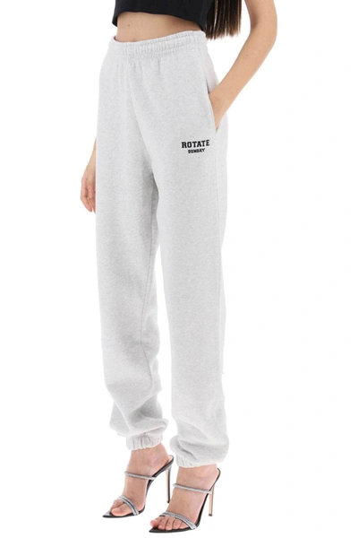 Shop Rotate Birger Christensen Rotate Joggers With Embroidered Logo In Grey