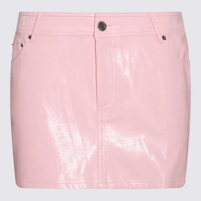 Shop Rotate Birger Christensen Rotate Pink Vynil Mini Skirt