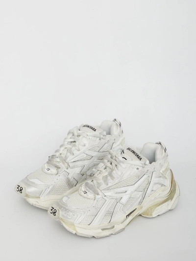 Shop Balenciaga Runner Sneakers In White