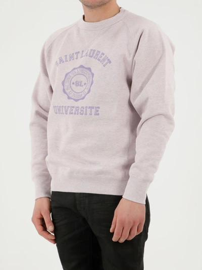 Shop Saint Laurent Université Sweatshirt In Lilac