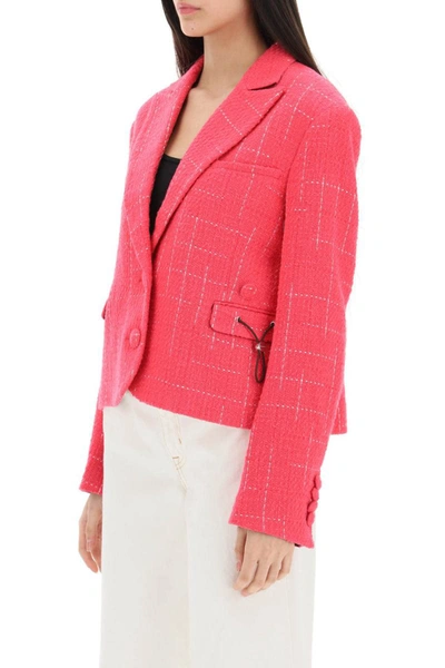 Shop Saks Potts 'theo' Boucle' Jacket In Fuchsia