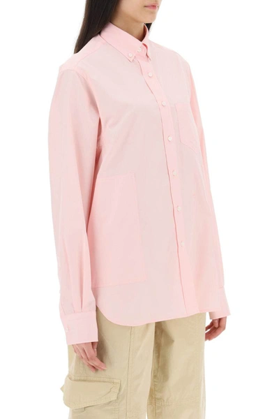 Shop Saks Potts 'william' Cotton Shirt In Pink