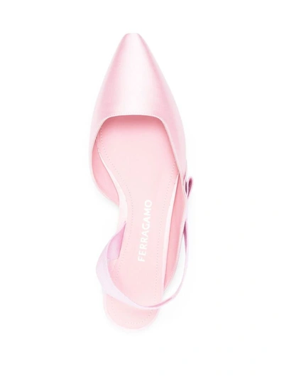 Shop Ferragamo Salvatore  Slingback Ballerinas In Pink