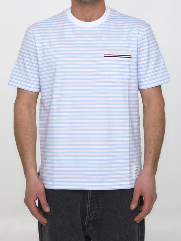 Thom Browne Blue Striped Crewneck