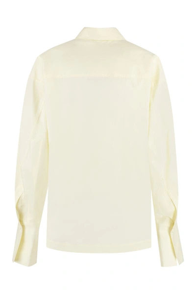 Shop Attico The  Eliza Cotton Shirt In Yellow