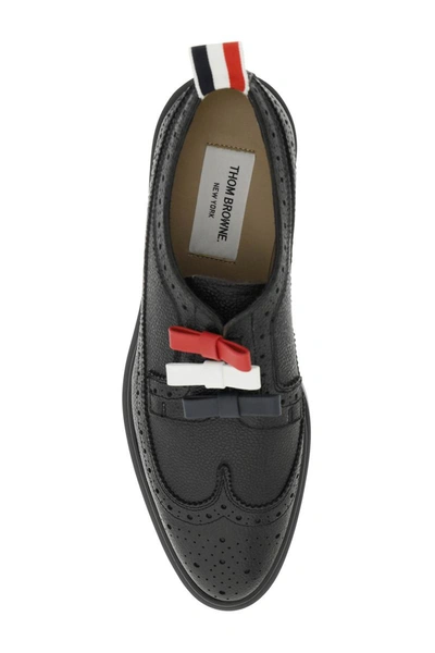 Shop Thom Browne Lace-up Shoes With Brogue Perforations In Black