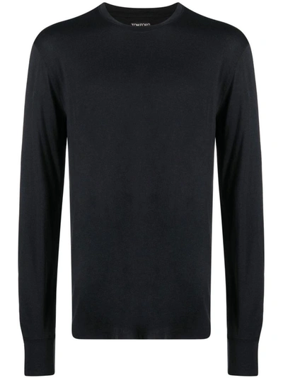 Shop Tom Ford Crewneck Shirt Clothing In Black