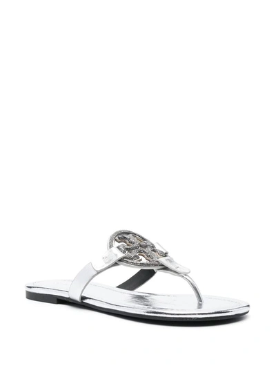 Shop Tory Burch 'miller Pave' Sandals In Silver