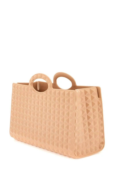 Shop Valentino Garavani 'le Troisieme' Rubber Tote Bag In Pink