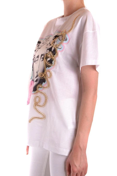 Shop Versace Tshirt Short Sleeves In White