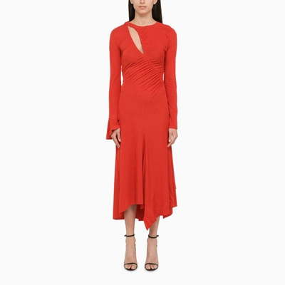 Shop Victoria Victoria Beckham Victoria Beckham Cut-out Detail Dress In Red