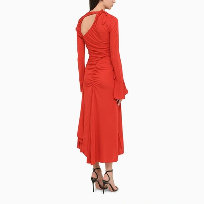 Shop Victoria Victoria Beckham Victoria Beckham Cut-out Detail Dress In Red