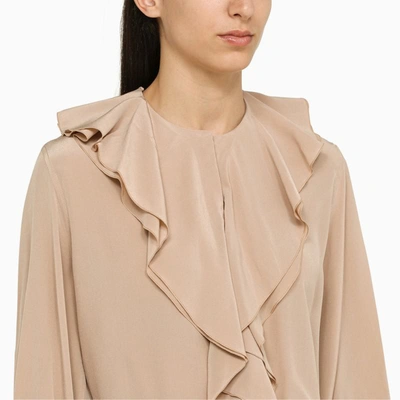 Shop Victoria Beckham Taupe Blouse In Pink