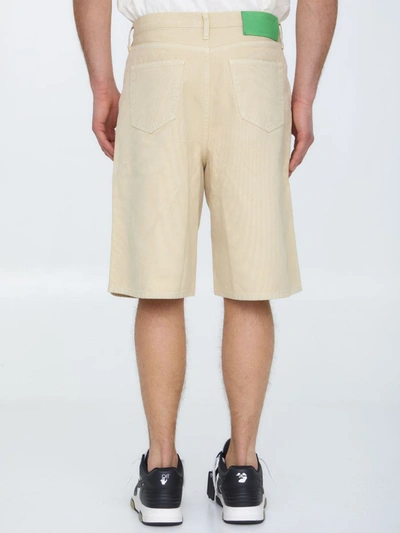 Shop Off-white Wave Off Shorts In Beige