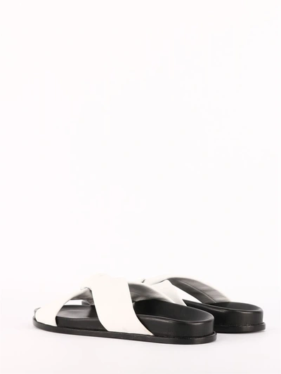 Shop Elleme White Leather Sandals