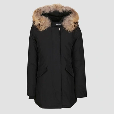 Shop Woolrich Black Puffer Arctic Parka Down Jacket