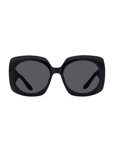 Shop Barton Perreira Women's  X Sarah Hoover Delia 57mm Hexagonal Sunglasses In Noir