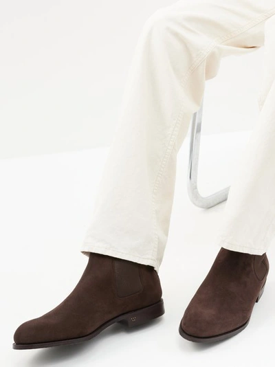 Edouard Suede Chelsea Boots In Brown