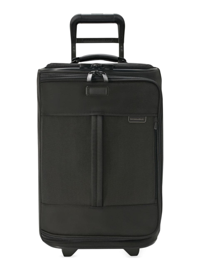 Shop Briggs & Riley Men's Baseline Global Carry-on Roller Duffel Bag In Black