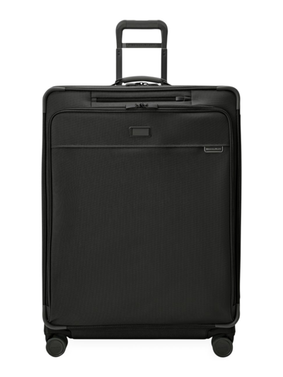 Shop Briggs & Riley Men's Baseline Extra Large Expandable Spinner Suitcase In Black