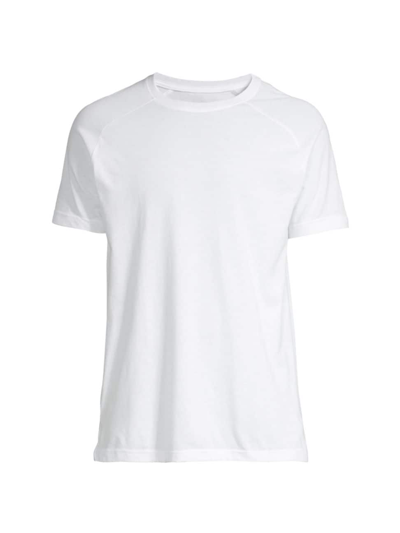 Shop Alo Yoga Men's Triumph Crewneck T-shirt In White