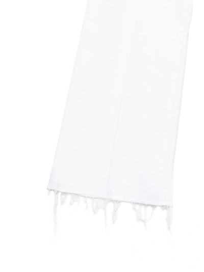 Mother The Weekender Fray Jeans In White In White
