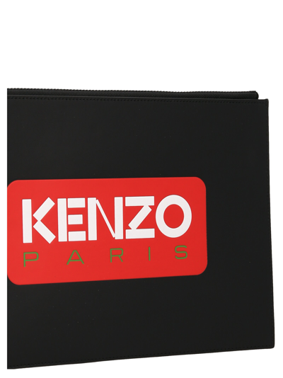Shop Kenzo Logo  Bag Clutch Black