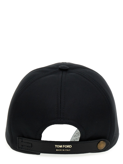 Shop Tom Ford Logo Embroidery Cap Hats Black