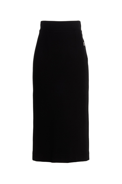 Shop Dolce & Gabbana Milano Midi Skirt Skirts Black