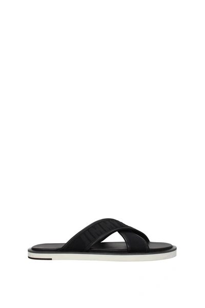 Shop Jimmy Choo Slippers And Clogs Palmo Fabric Black