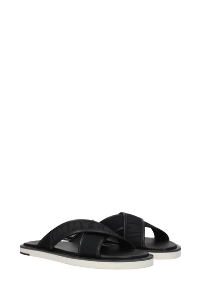 Shop Jimmy Choo Slippers And Clogs Palmo Fabric Black