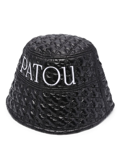 Shop Patou Embroidered-logo Bucket Hat In Black