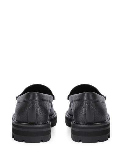 Shop Kurt Geiger Carnaby Leather Loafers In Black