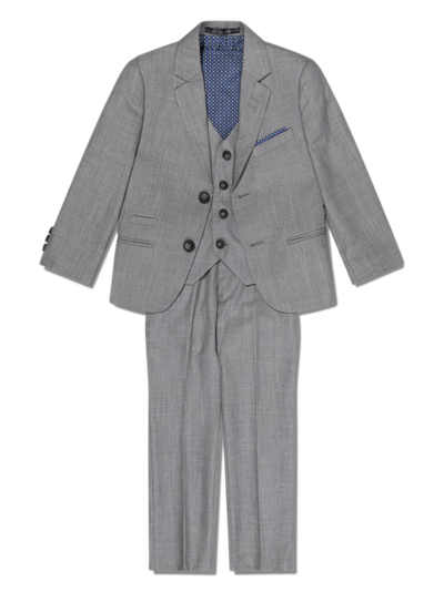 Shop House Of Cavani Single-breasted Three-piece Suit In Grey
