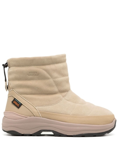 Shop Suicoke Bower Suede Snow Boots In Neutrals