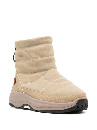 Shop Suicoke Bower Suede Snow Boots In Neutrals