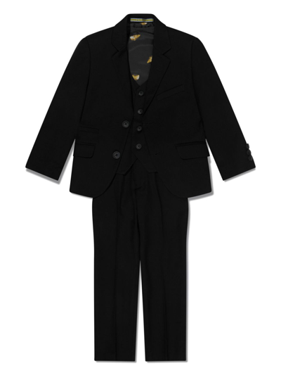 Shop House Of Cavani Single-breasted Three-piece Suit In Black