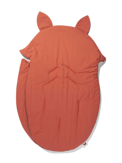 Shop Baby Bites Animal-shaped Cotton Sleeping Bag In Orange