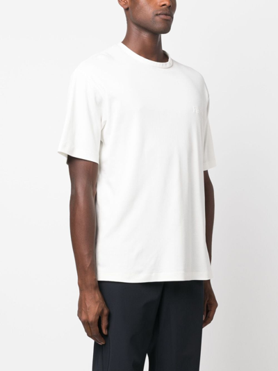 Shop Ferrari Embossed-logo Cotton T-shirt In White