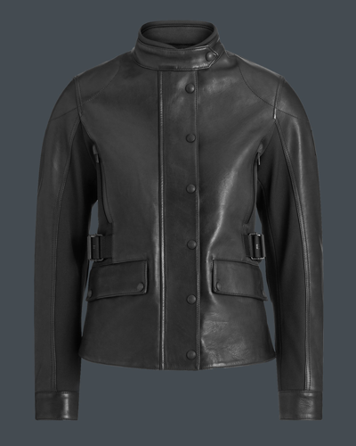 Shop Belstaff Westerly Motorcycle Jacket In Black