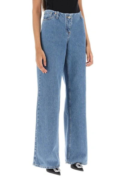 Shop Magda Butrym Low Waist Baggy Jeans In Blue