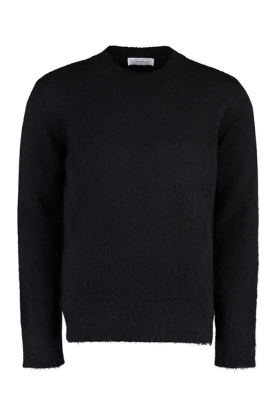 Shop Off-white Mohair Blend Sweater In Black