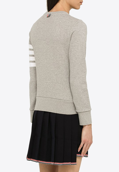 Shop Thom Browne 4-bar Pullover Sweatshirt In Gray