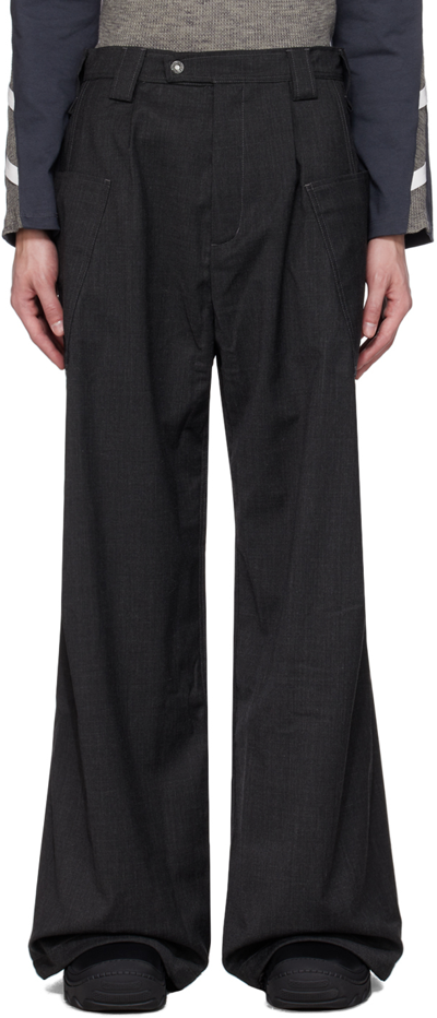 Shop Kiko Kostadinov Gray Meno Cargo Pants In Charcoal Grey