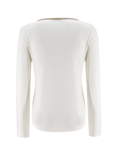 Shop Le Tricot Perugia Sweater In Offwhit/offwhite/bei